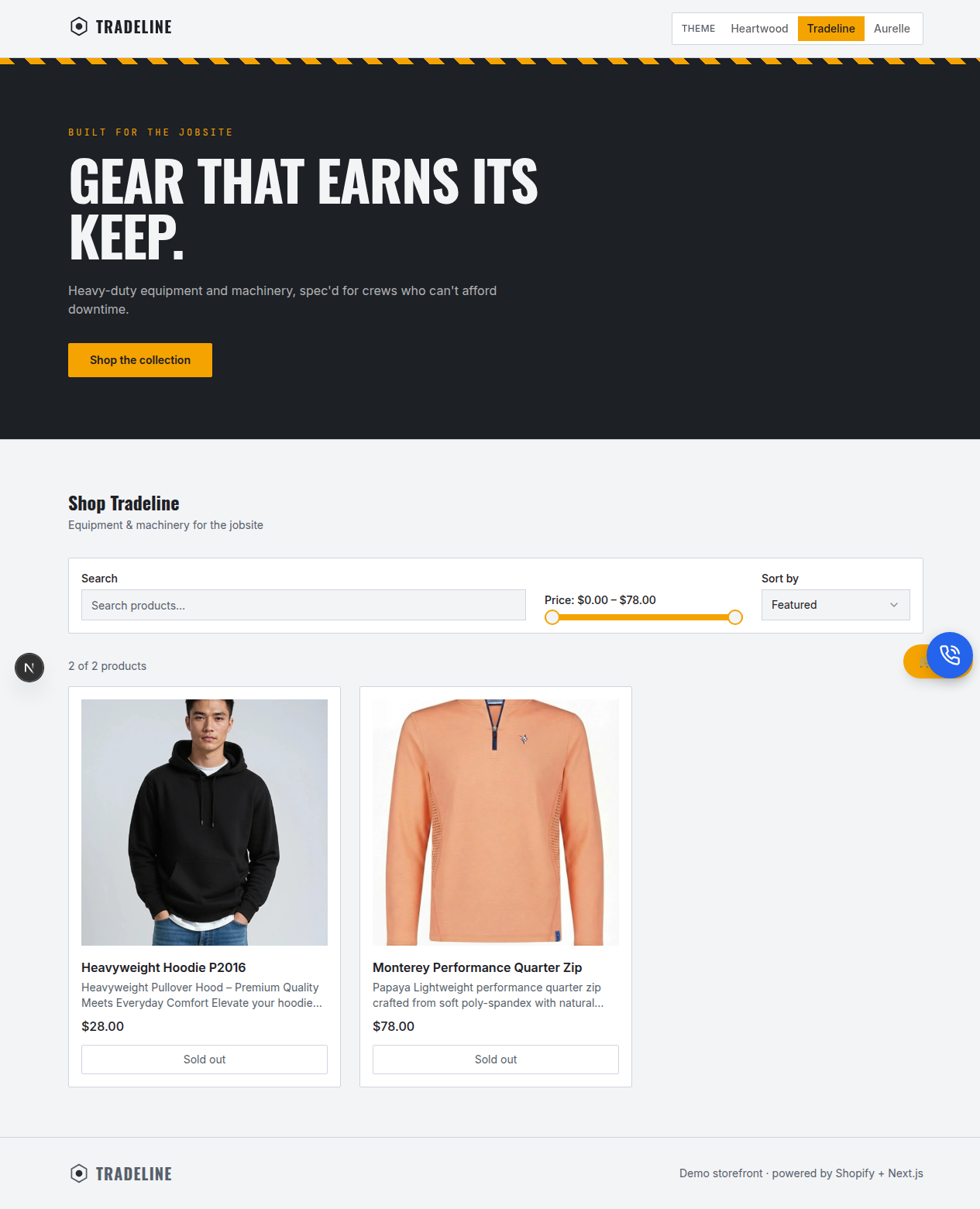 Tradeline — Industrial & equipment online store we built